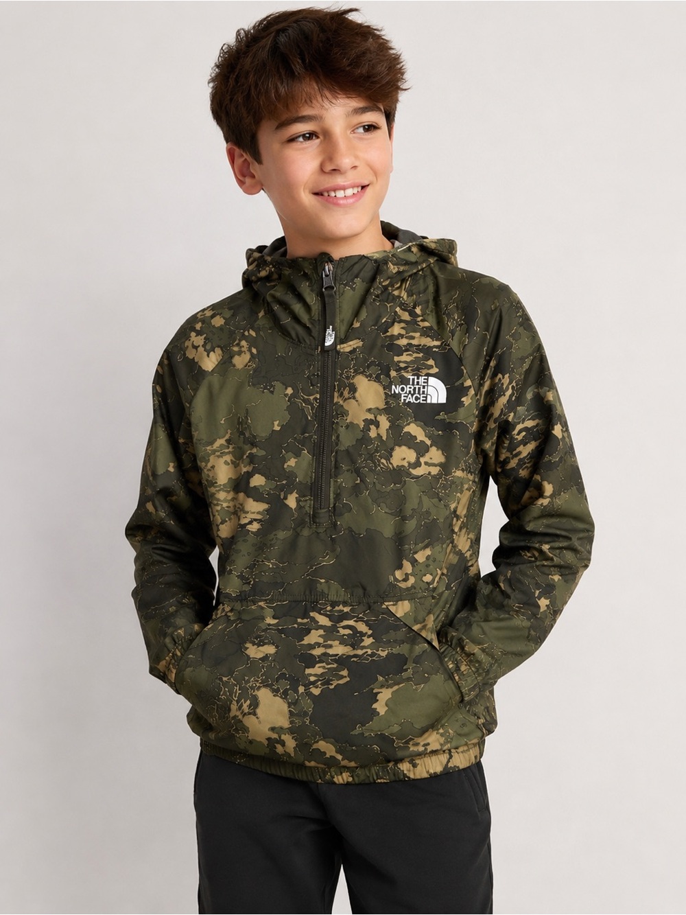 The North Face Youth Camo Hooded Shell Jacket Size 10/12 (M) Lightweight